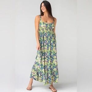 Natural Life Elizabeth Maxi Dress Floral Size Large